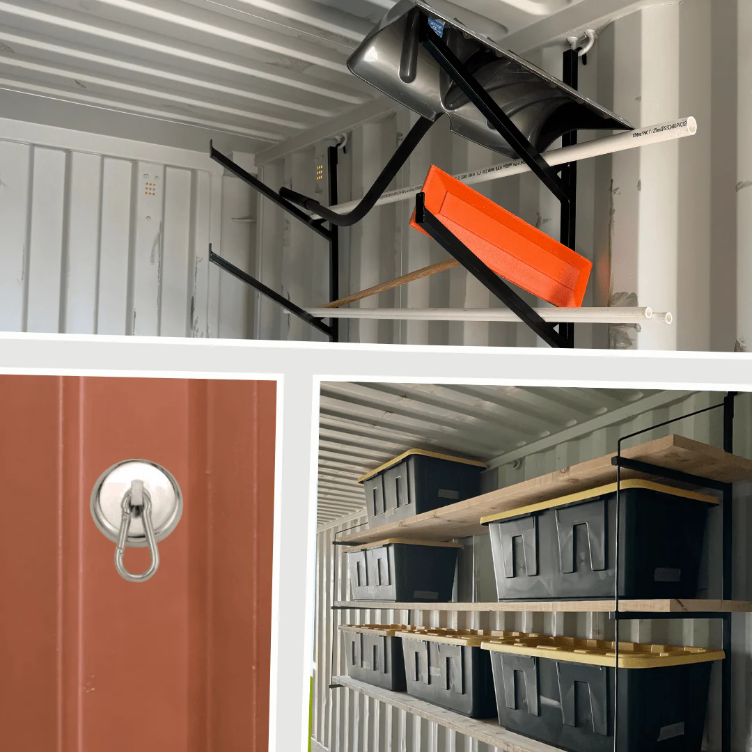 Shipping Container Shelving Kit: Brackets + Pipe Rack Storage System - Image 3