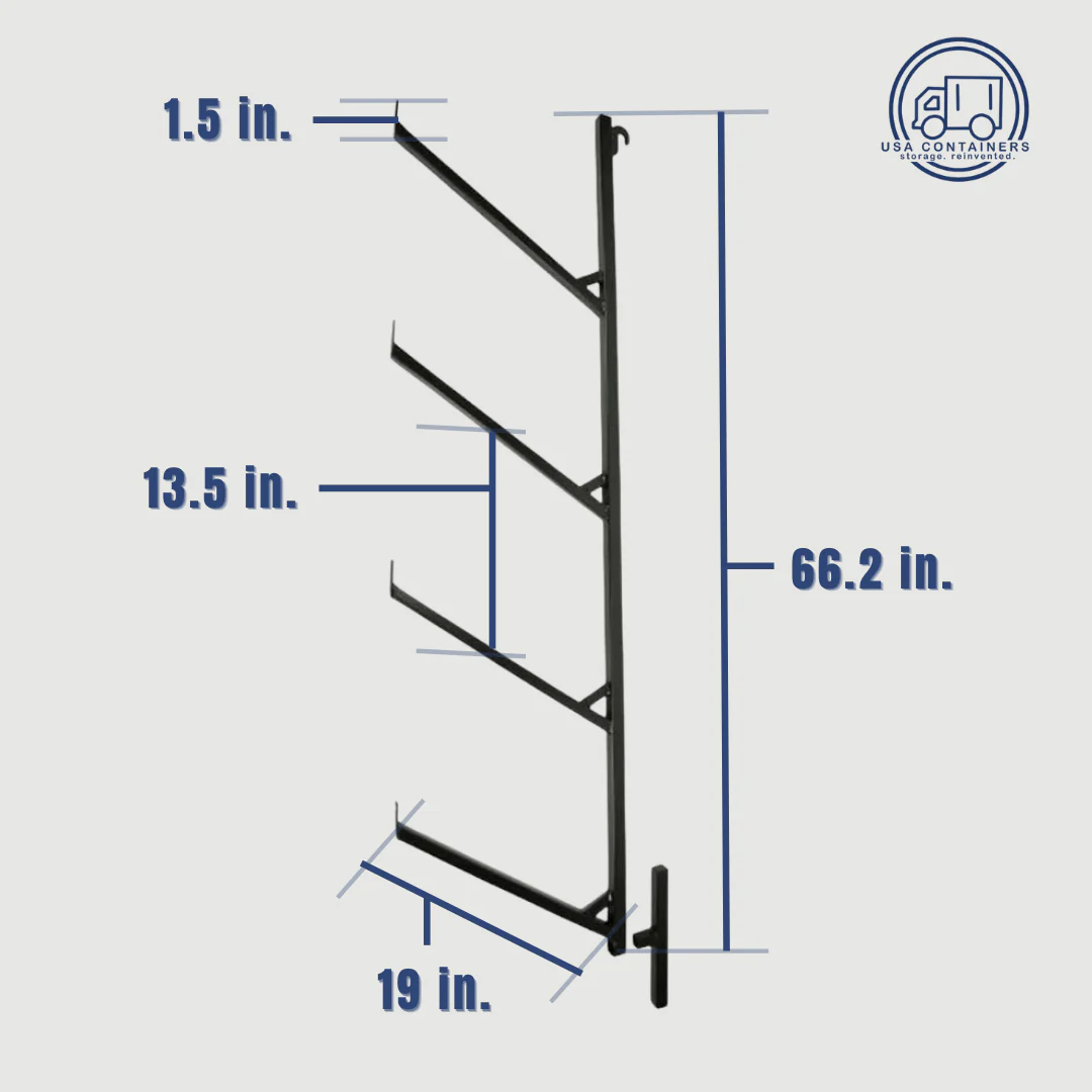 Shipping Container Shelving Brackets / Pipe Racks 4 level - Image 4